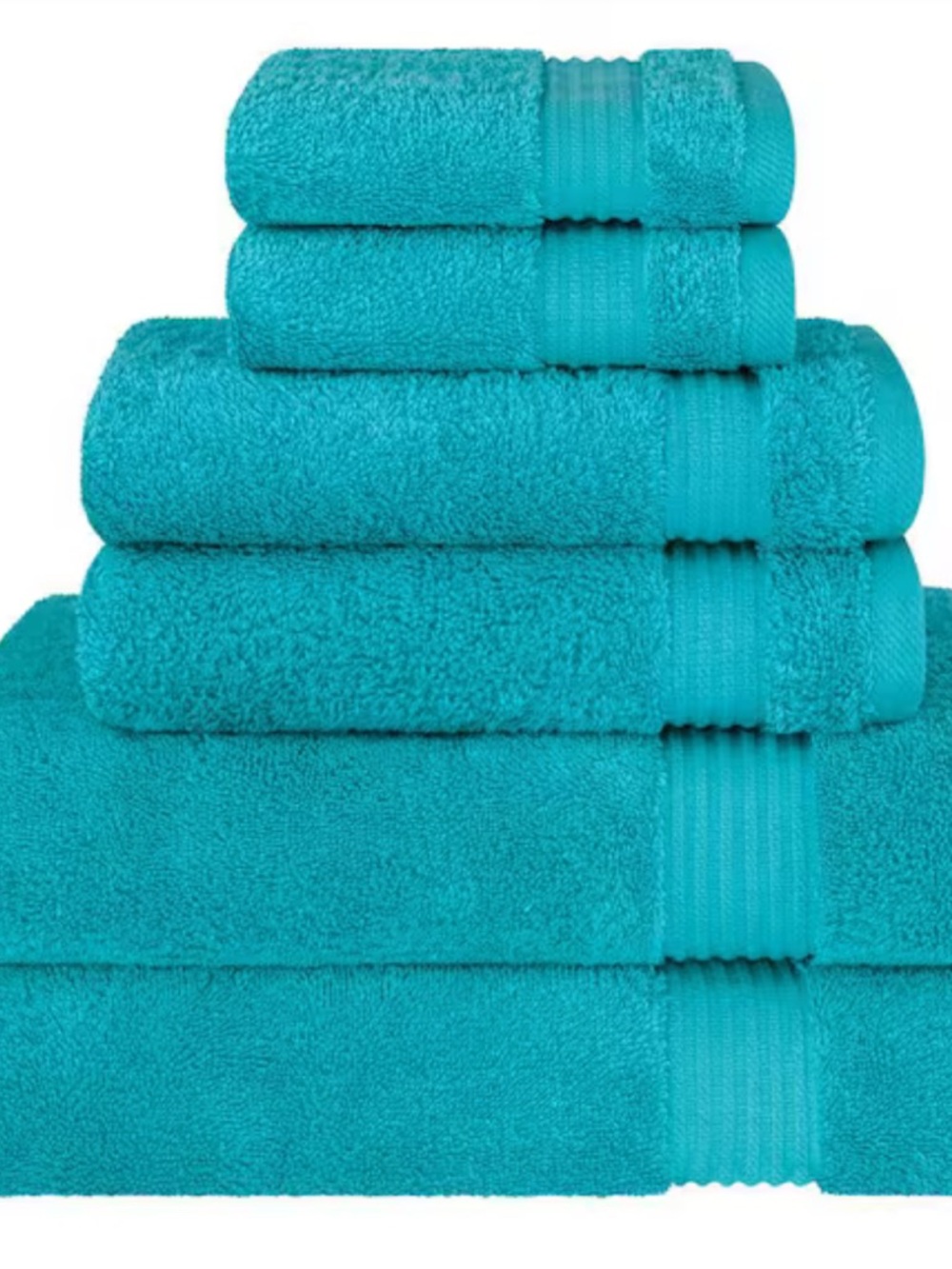 Soft Turquoise Bath Towel Set - Unbranded